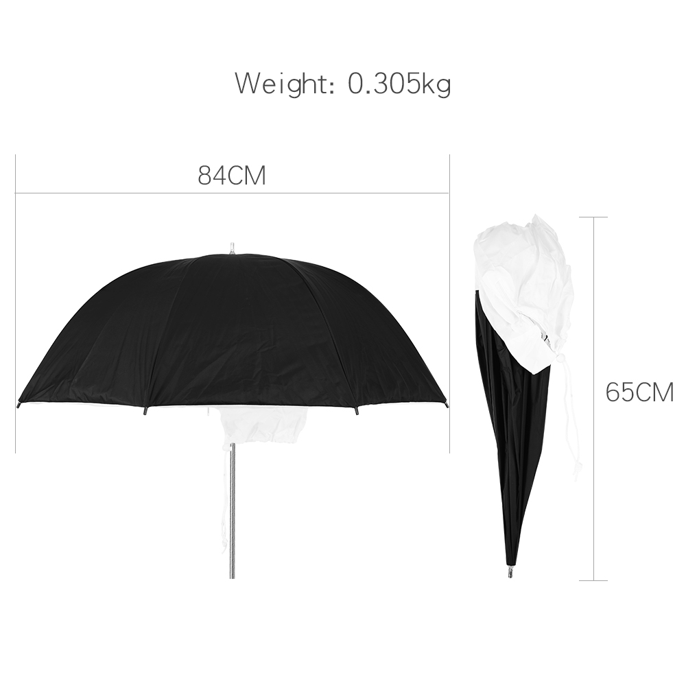 33&quot; 84cm Black and White Reflective Photography Studio Brolly Box