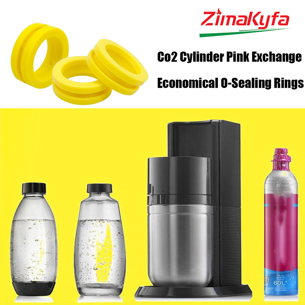 O Ring Soda Maschine CO2 Zylinder Austausch Karbonator Silikon Dichtung Set Dichtungen Für Neue Soda Maker Rosa Zylinder
