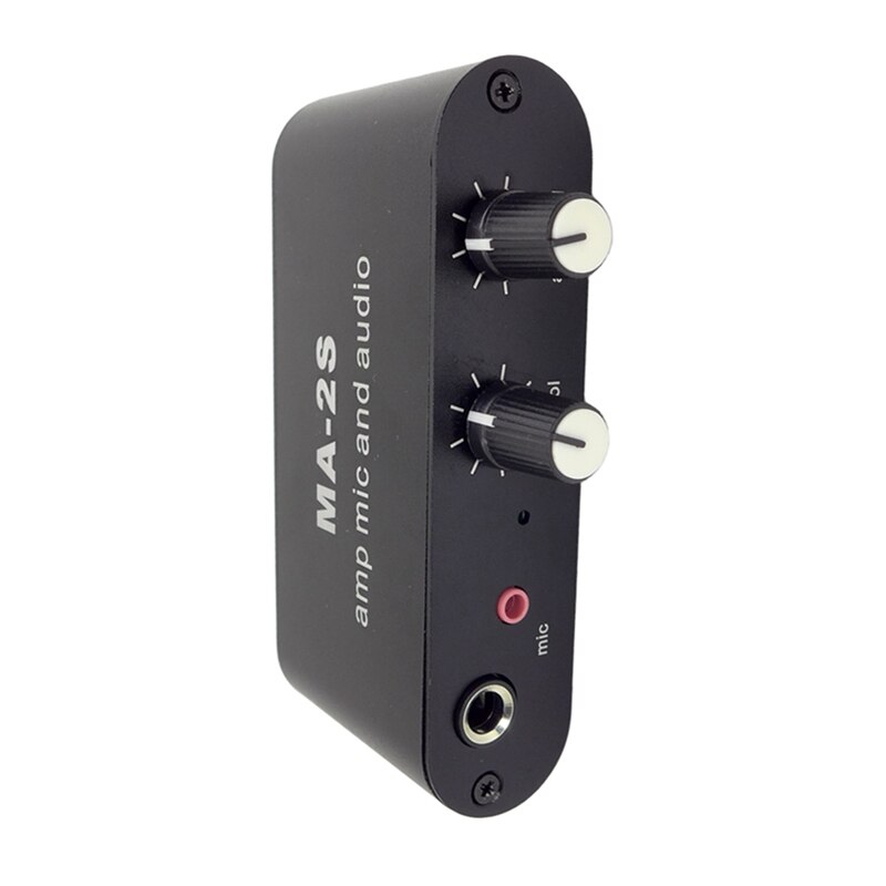 3,5mm Kondensator Mikrofon Verstärker Kopfhörer Verstärker Musik Audio- Vorverstärker Mischen Bord MA-2S