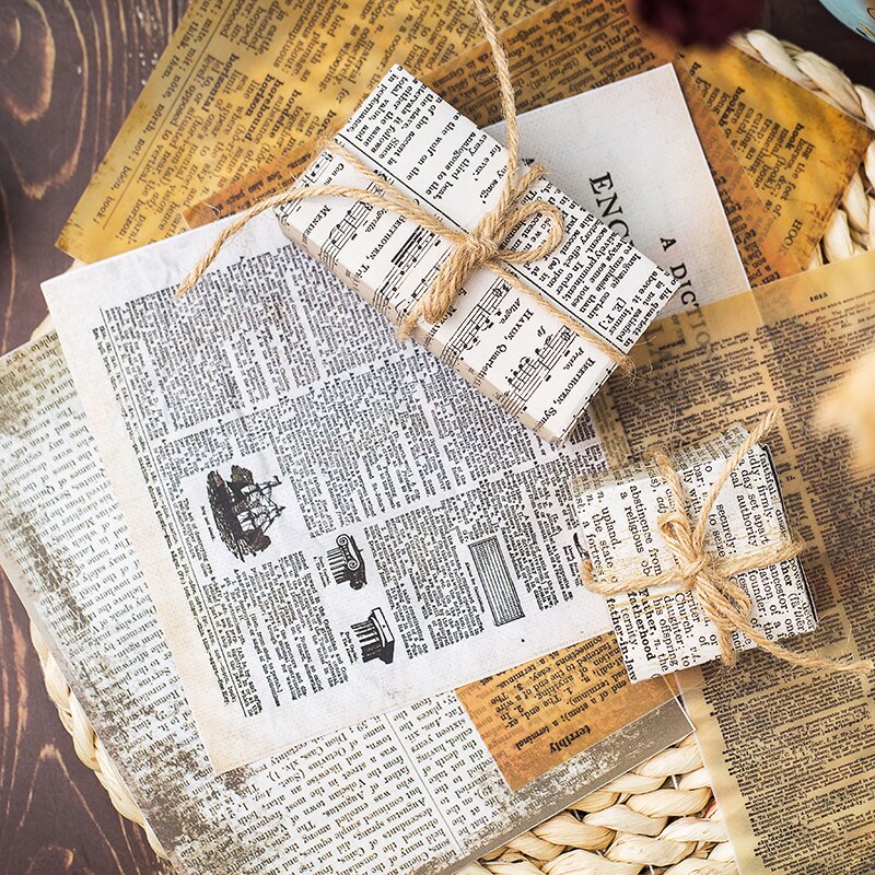 8 Stuks Vintage Engels Letters Velijn Papier Pack ... – Grandado