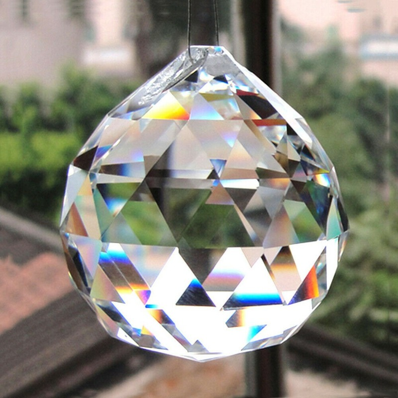 20/30MM kryształowa kula jasne kryształowe pryzmaty Suncatcher kryształy do żyrandola zawieszki akcesoria DIY kurtyna koralikowa wiszący Ornament