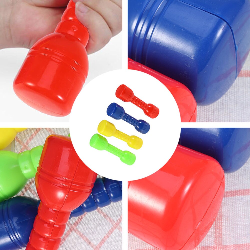 4PCS Durable Colorful Safe Small Dumbbells Exercise Dumbbells Plastic Dumbbells Kids Toddler Children Kindergarten