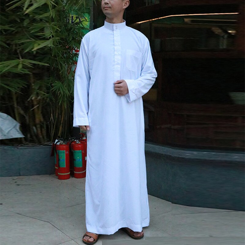 Abaya-Robe longue pour hommes, grande taille, à manches longues, vêtements islamiques, Kaftan, Pakistan, Robe de prière