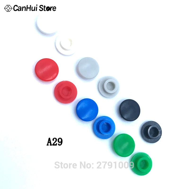 30Pcs A29 Micro Tactile Push Button Switch Cap Momentary Tact Cap fit 6*6 Switchs Red Black White Grey Blue Green 6x6mm