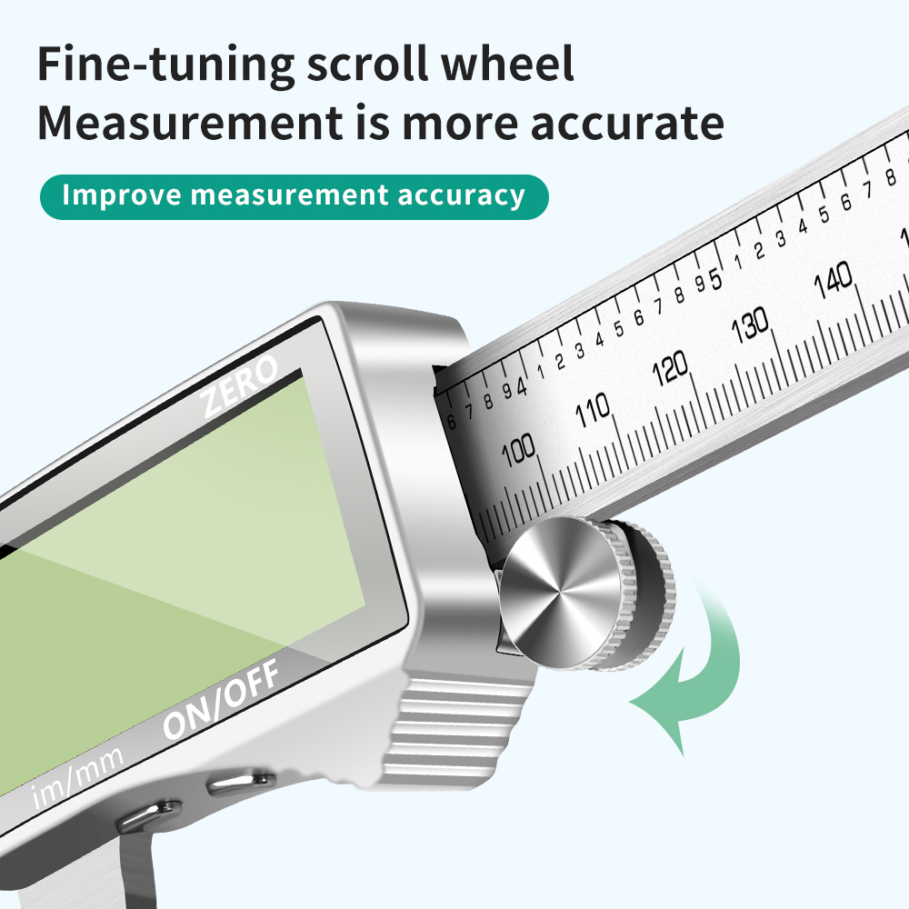 LUXIANZI Plastic Metal Vernier Caliper 0-150mm Micrometer Measuring Tools High-precision Stainless steel LCD Digital Calipers