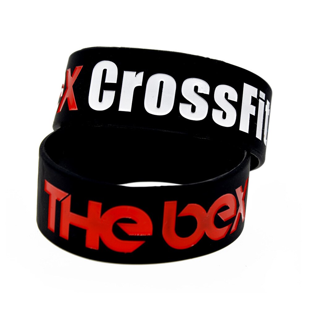 OBH – bracelet CrossFit en caoutchouc de Silicone, 25 pièces, la boîte, un pouce de large pour le Sport