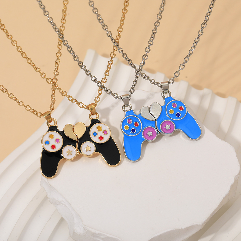 Süße Katze Herz Magnet Halsketten für Frauen Mädchen Kawaii Beste Freunde Neko Hündchen Ebene Anhänger Kette BFF Freundschaft Schmuck