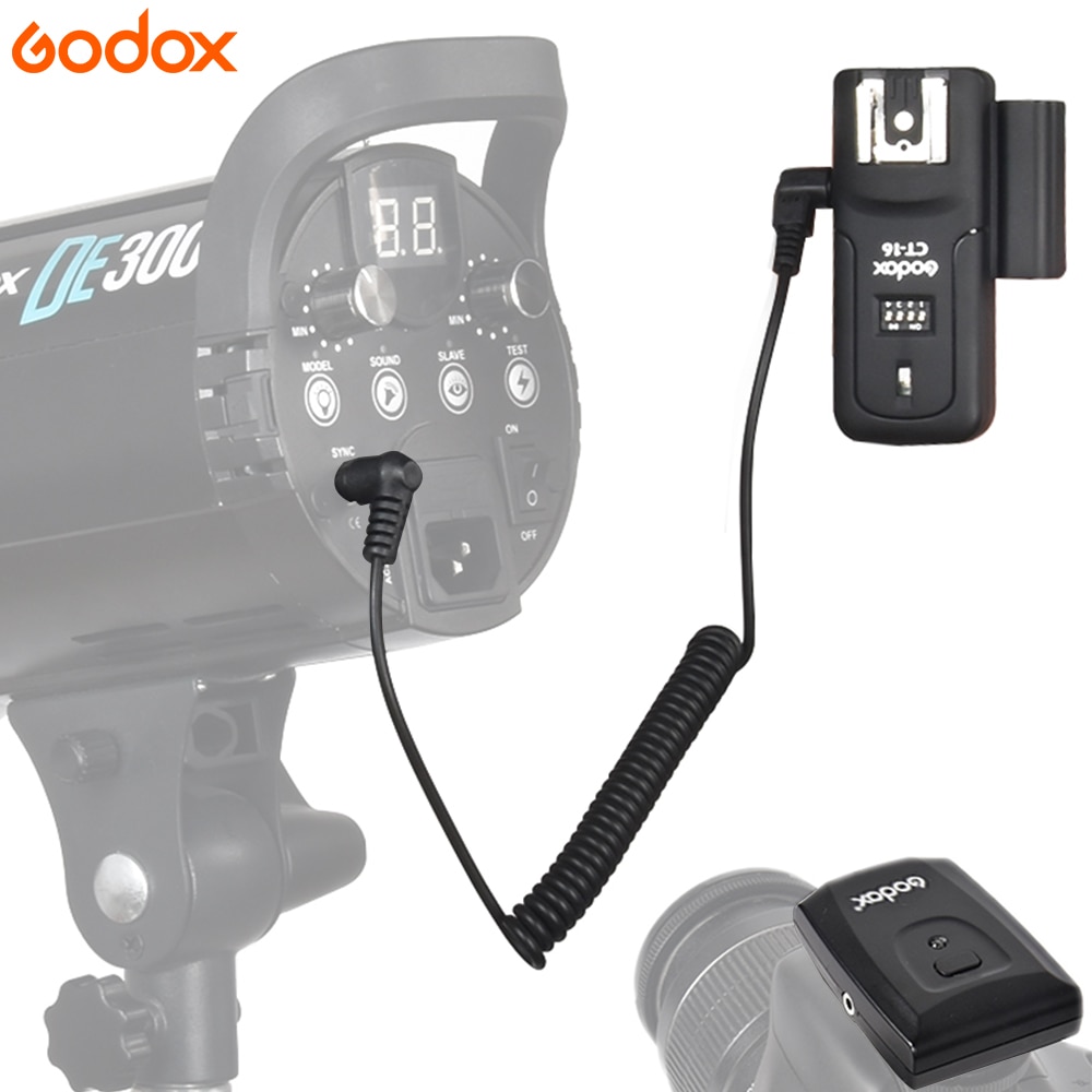 Godox CT-16 16 Kanalen Draadloze Radio Flash Speedlite Trigger Zender + 2x Ontvanger Set Voor Canon Nikon Pentax Studio Flash