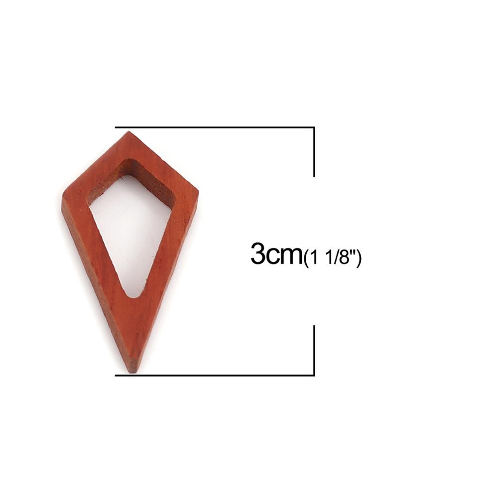 1 Pcs Sandelhout Open Terug Bezel Voor Hars Bruin Rood Ovale Walvis Vierkante Vissenstaart Hexagon Cone Kerst Halloween Verjaardag thuis: Cone
