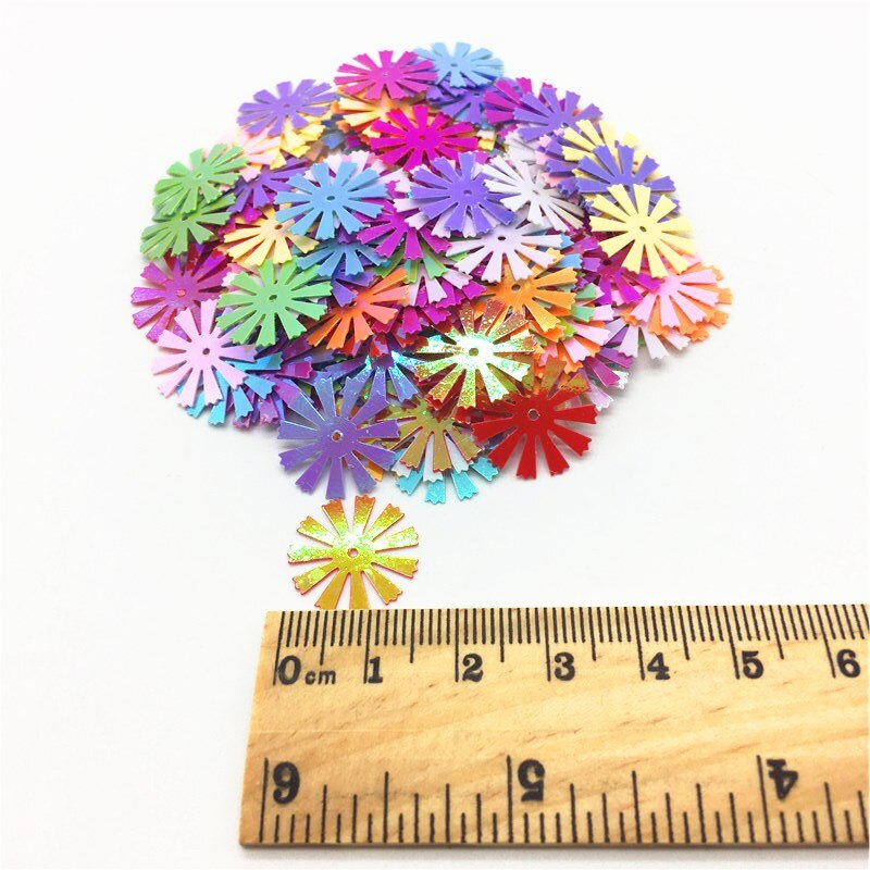 3000Pcs (50g) 10mm Matt White Flower Loose Sequins Paillette Garment