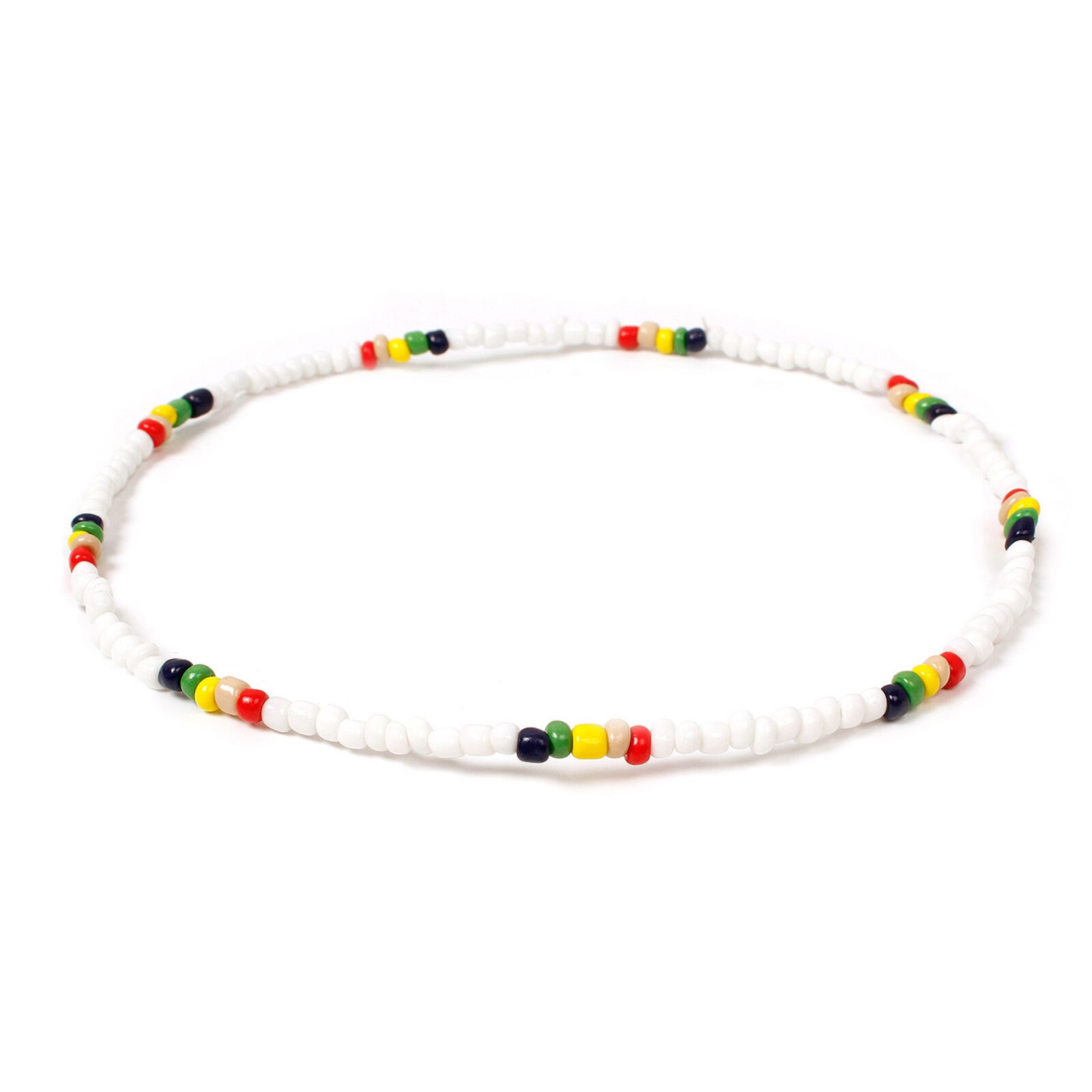 Naszyjnik w stylu boho mały naszyjnik ze szklanymi koralikami Multicolor krótki Chokers Charm naszyjniki słodki naszyjnik dla kobiet dziewczynki 40cm długości: 8