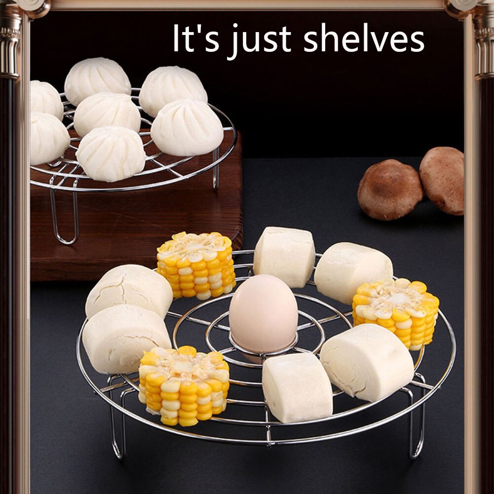 Pressure Cooker Pot Pan Cooking Stand Food Vegetable Crab Tall Wire Heavy Duty Stainless Steel Steaming Rack Cookware