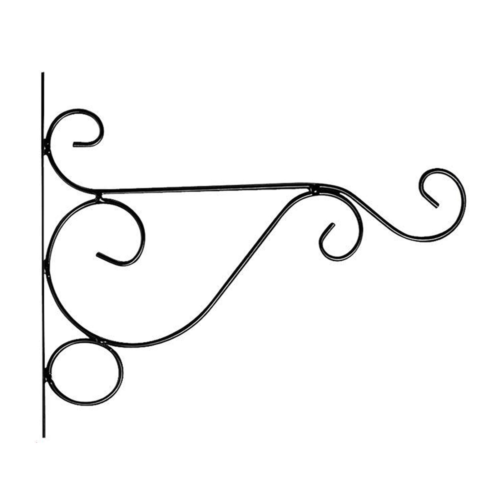 Soporte de hierro forjado para plantas colgantes, marco de gancho para macetas, decoración de jardín, ganchos para macetas, novedad: Black 20x25cm