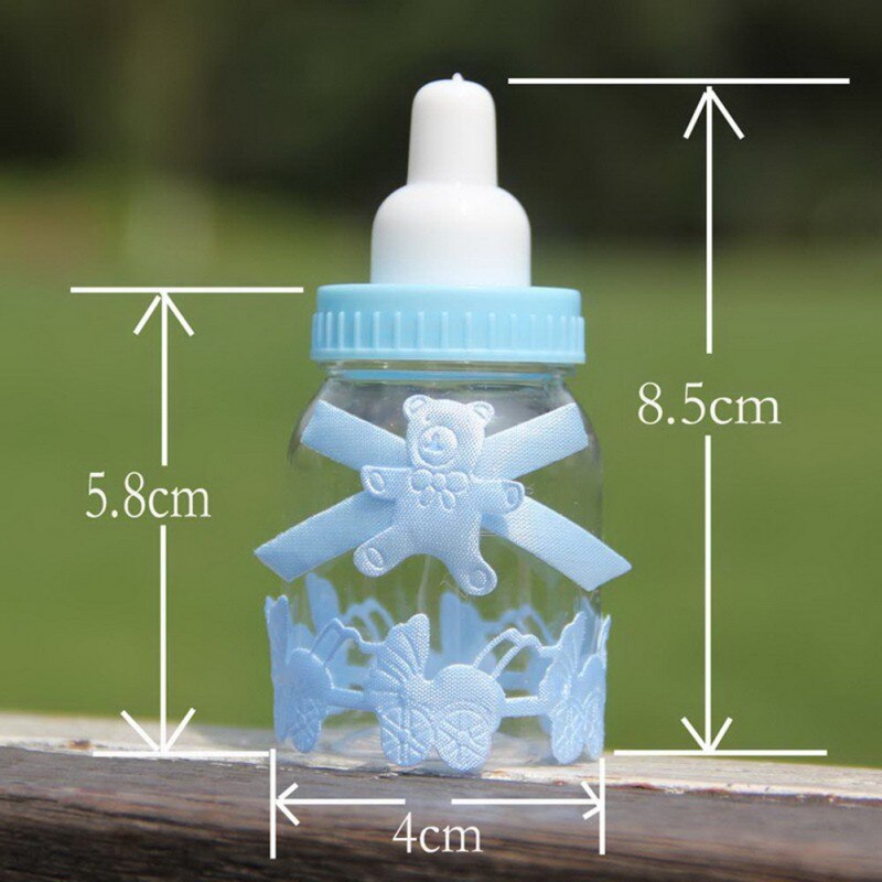 Cx -12 stk baby shower dåb barnedåb fødselsdagsfest levering slik æske børn sutteflaske