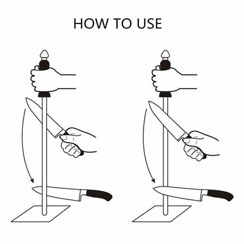 ceramic (zirconia) rod knife sharpener with ABS handle sharpener, suitable for chef steel knife kitchen assistant ceramic musat