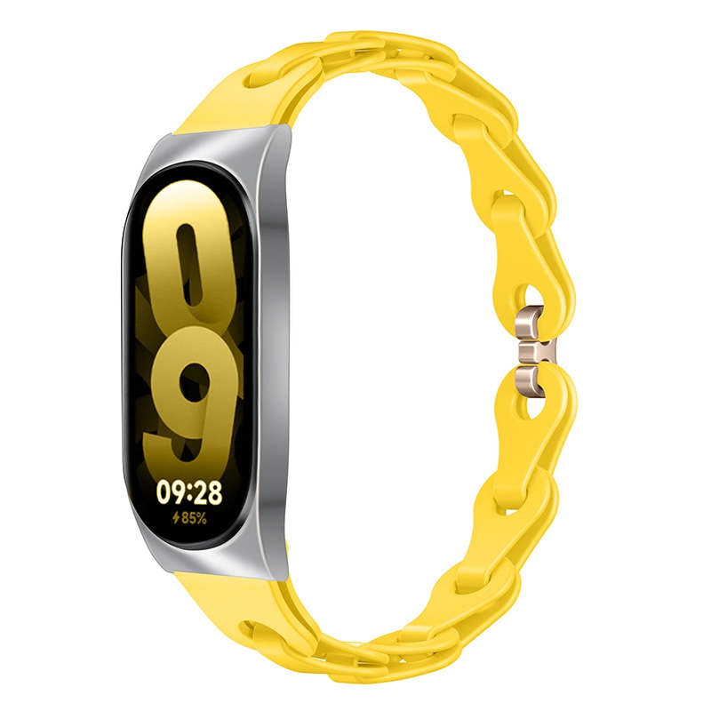 Holle siliconen band voor Xiaomi Mi Band 9 Mi 9 Officiële stijl vervangende horlogeband armband voor Xiaomi Mi Band 8 Mi Band 9 riem: XS / Rood