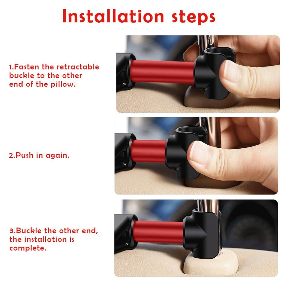 Soporte rotativo de asiento trasero para teléfono, soporte para Tablet, soporte para coche, soporte para reposacabezas trasero de asiento, soporte de viaje para Dispositivo de menos de 360 pulgadas, 12,9
