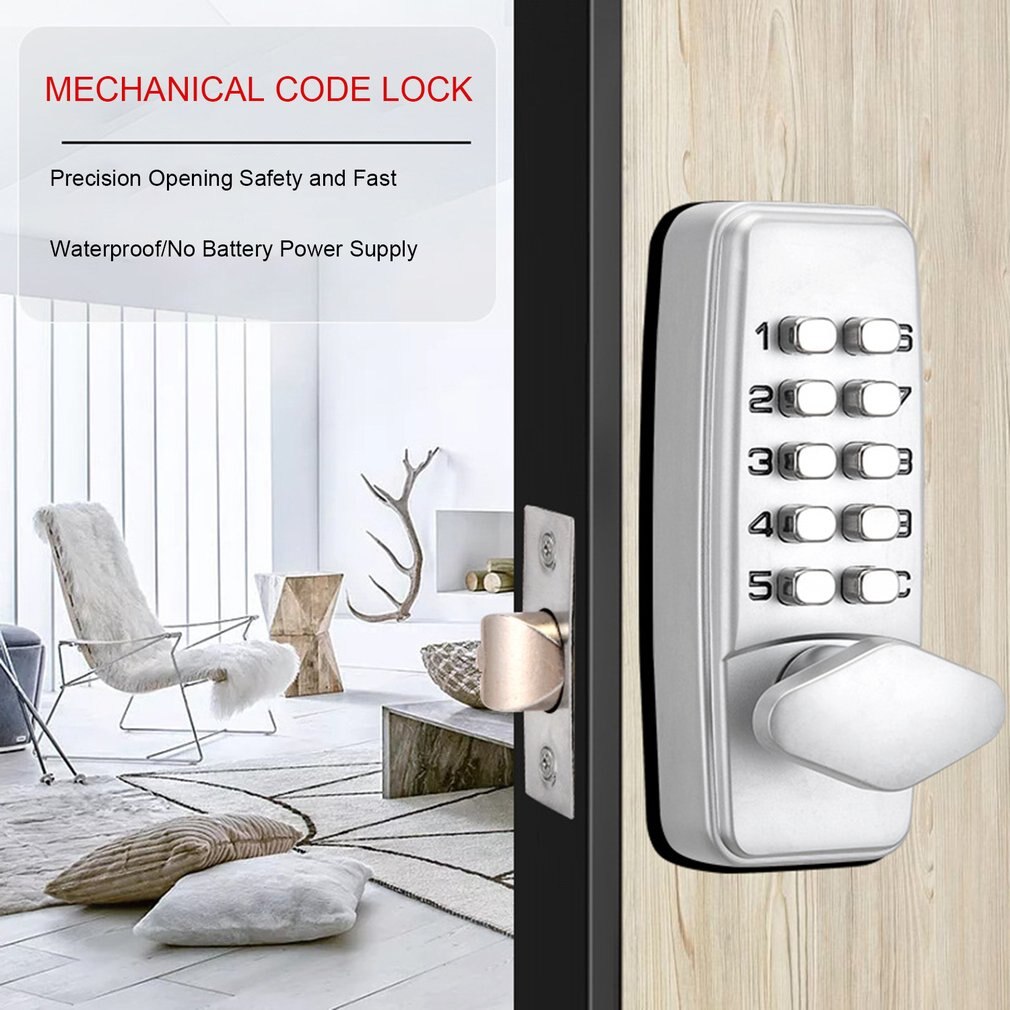 Digital adgangskode dørlås mekanisk kode nøglefri indgangsdørlås vandtæt generation adgangskode elektronisk lås leshp