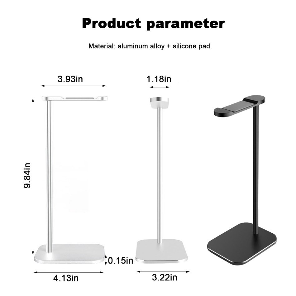 Universal Aluminum Earphone Hanger Headphones Stand Supporting Bar For Gaming Headsets Desk Display Headset Holder