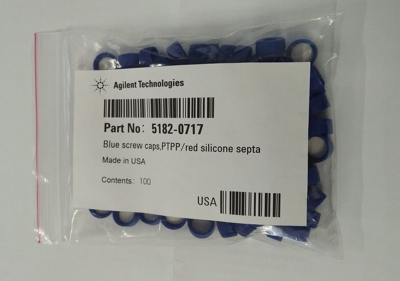 per Agilent tappo tappo bottiglia campione 2ml 5182-0717 100 confezioni nuovo