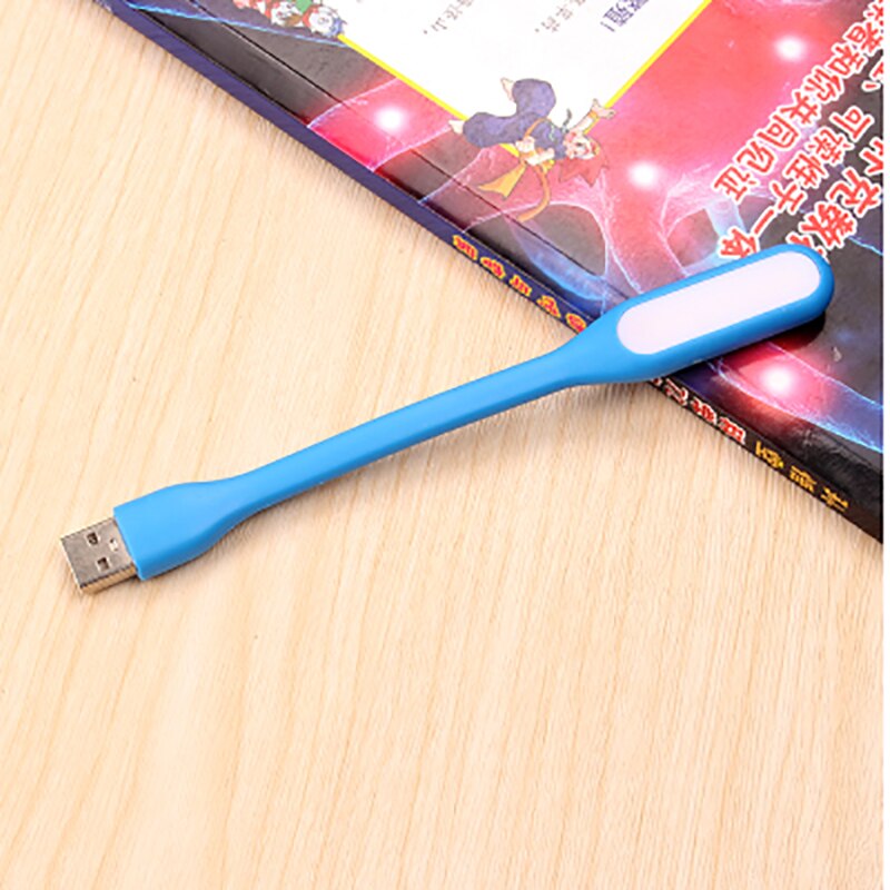 Mini bærbar usb led lampe 5v 1.2w super skarp boglys læselampe til powerbank pc bærbar notebook tslm 1: Blå