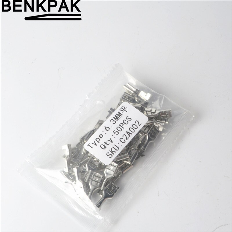 50pcs 6.3mm Crimp Terminal Female Spade Connector
