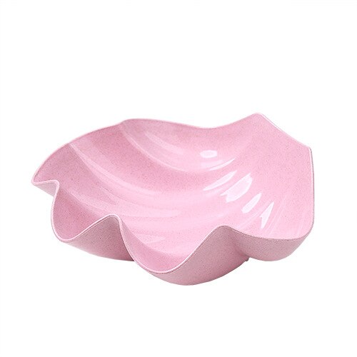 Candy Snacks Nuts Seeds Dry Fruits Plastic Plates Dishes Bowl Breakfast Tray Home Kitchen Supplies Fruit Organizer Storage: Pink shell