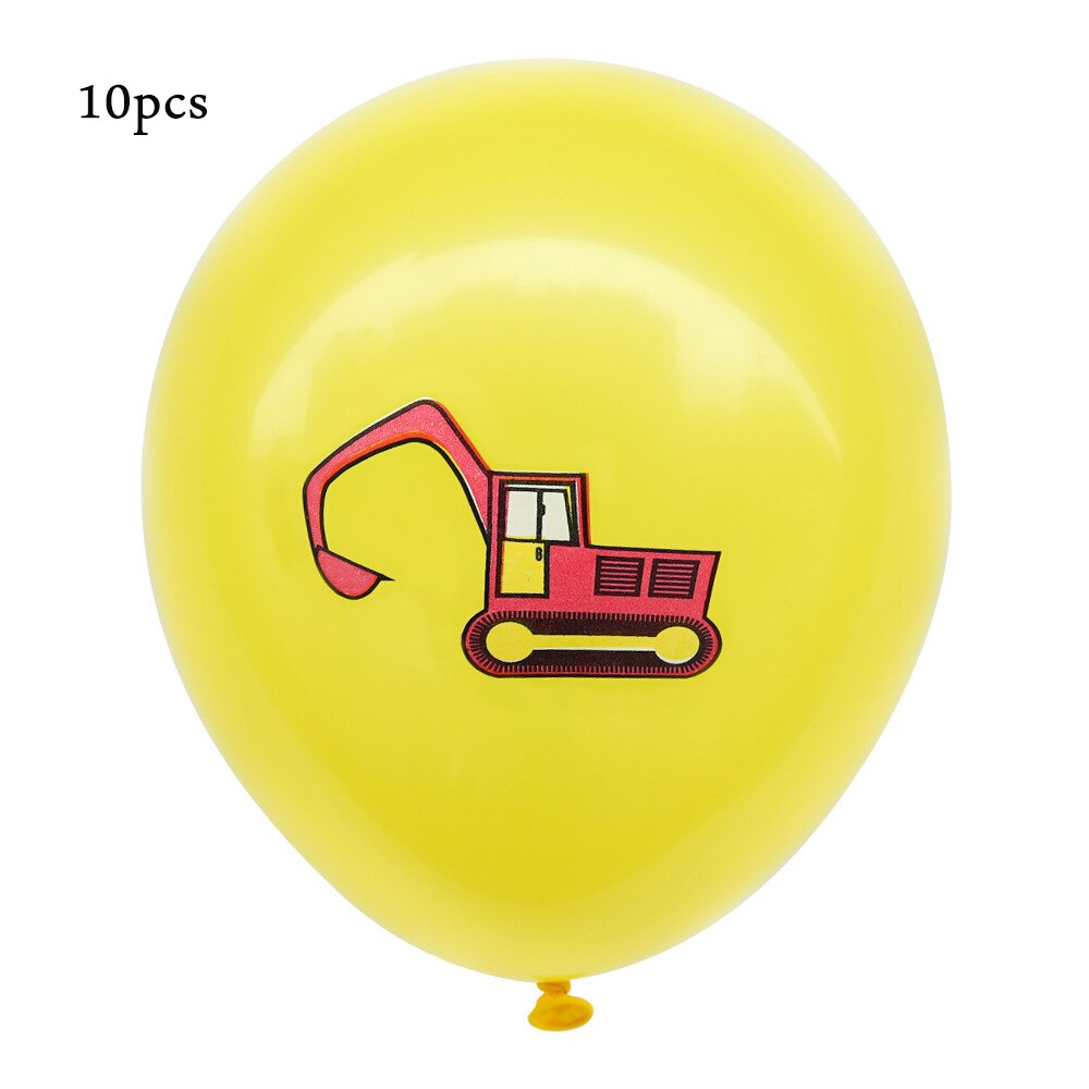 Ballon de dessin animé pelleteuse de voiture, véhicule d&#39;ingénierie, tracteur de Construction, pour enfants garçons, décorations de fête d&#39;anniversaire: 5