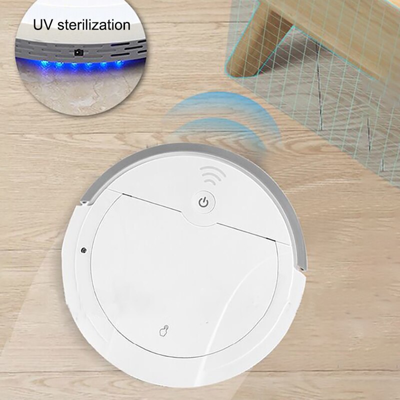 Robotstofzuiger met bevochtigingskracht, zuigkracht, vegen en nat dweilen, schoonmaakapparaat voor thuis, intelligente uv-lamp
