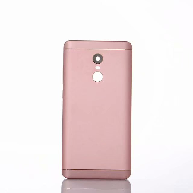Carcasa trasera Original para Xiaomi Redmi Note 4 versión Global/Note 4X carcasa trasera metálica para batería + botones de la cámara de vidrio: Rosa