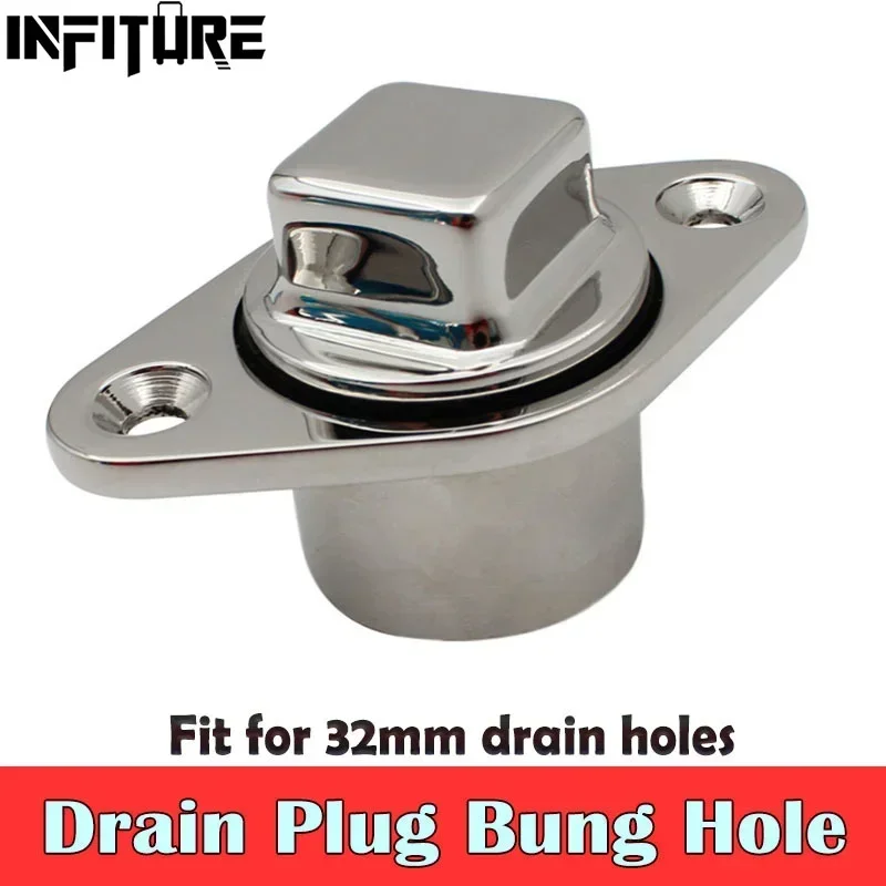 Boat Drain Plug Bung Hole Drainage Marine Dinghy Garboard Hardware Boat Accessories 316 Stainless Steel
