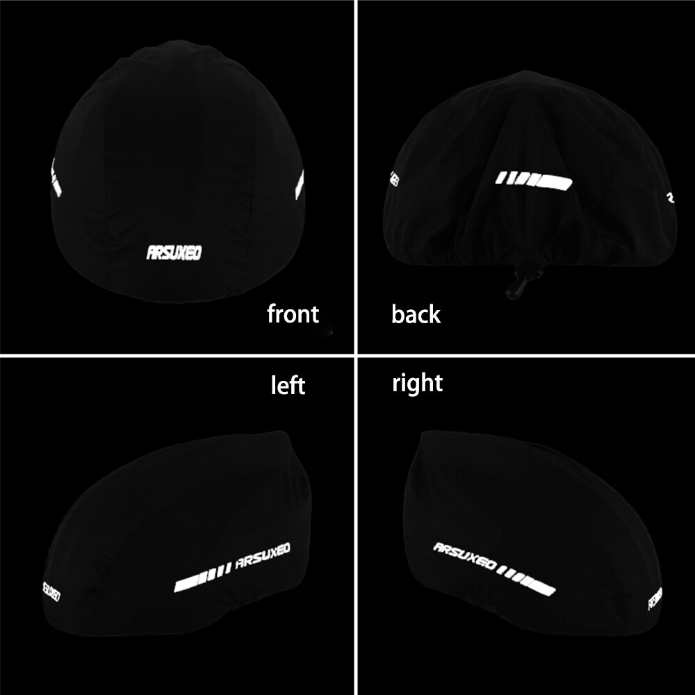 Arsuxeo Fietsen Helm Covers Winddicht Waterdicht Bike Caps Mtb Road Fiets Regenhoes Caps Stofdicht Reflecterende PC08