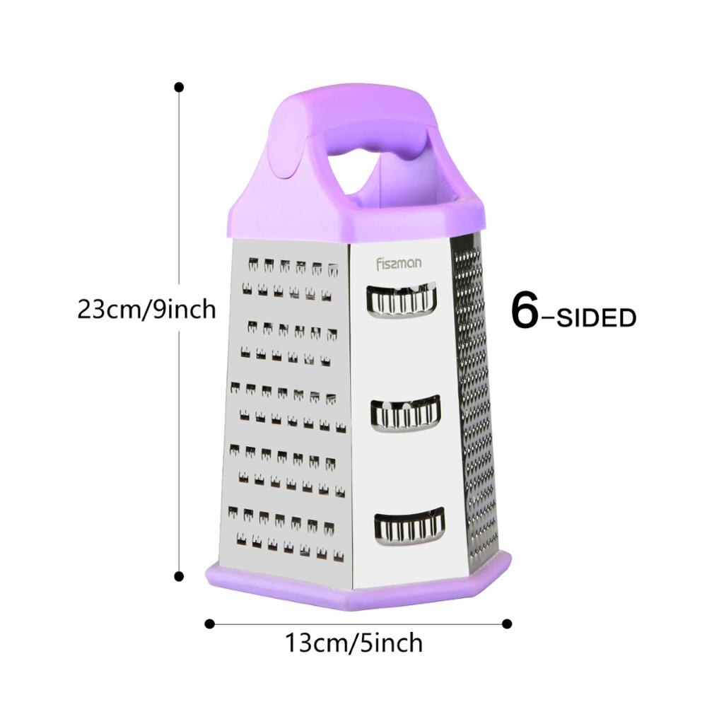 Fissman 6-Side Grater Multi-functional Slicer for Cheese Garlic Ginger Vegetable Potato Carrot