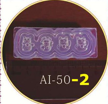 3D sculpture Silicone moule ongles estampage camélia/coquille/nœud papillon/étoile motif bricolage UV Gel acrylique cristal ongles modèle AI 12 Style: AI-50-2