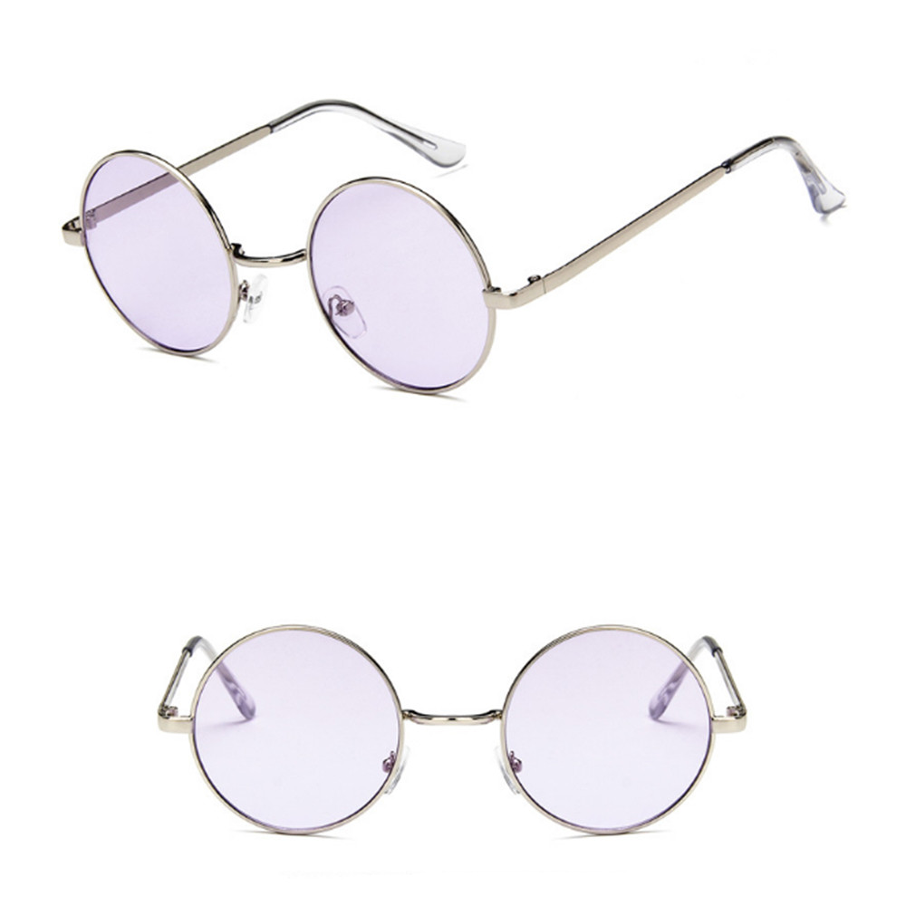 1PCS Small Round Sunglasses Women Famous Brand Vintage Sun Glasses Female Retro Personality Metal Eyewear Style: 8