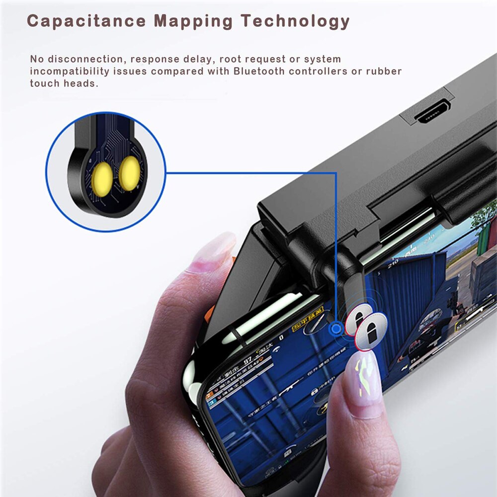 Mobiele Controller Mobiele Game Controller Met Auto Modus Fire Knop Richten En Schieten Triggers Gamepad Voor 4.7-6.5" telefoon