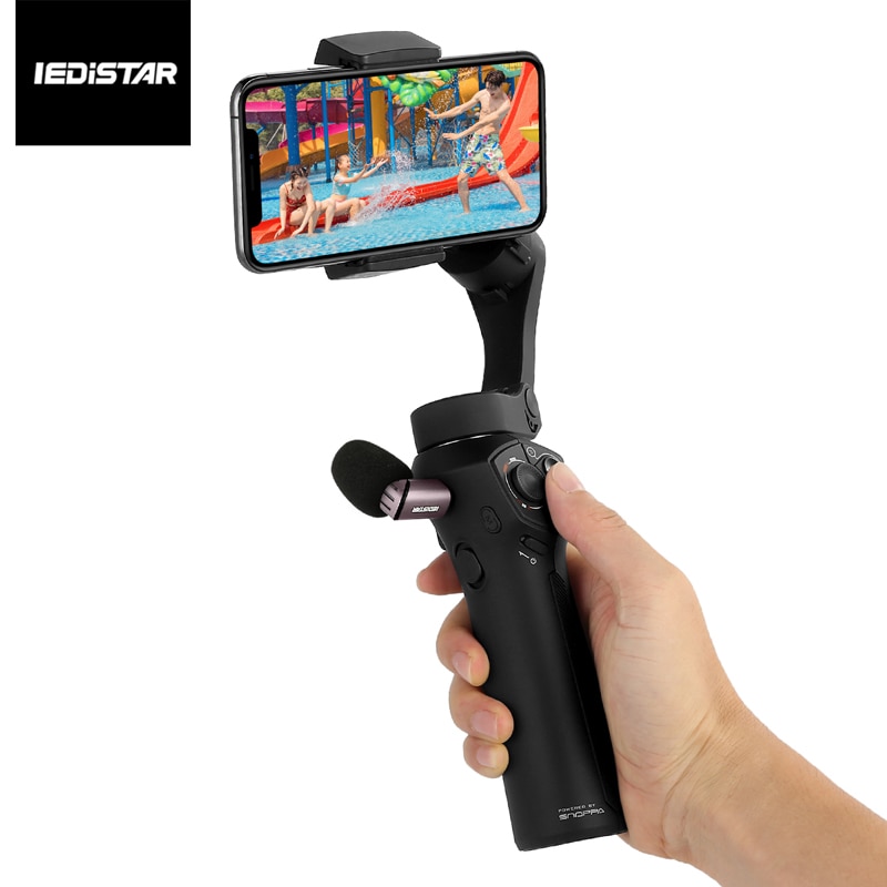 SANLL Gimbal Stabilizer Microphone Video Mic For iPhone Samsung Smartphone Phone Stand Handheld Gimbal