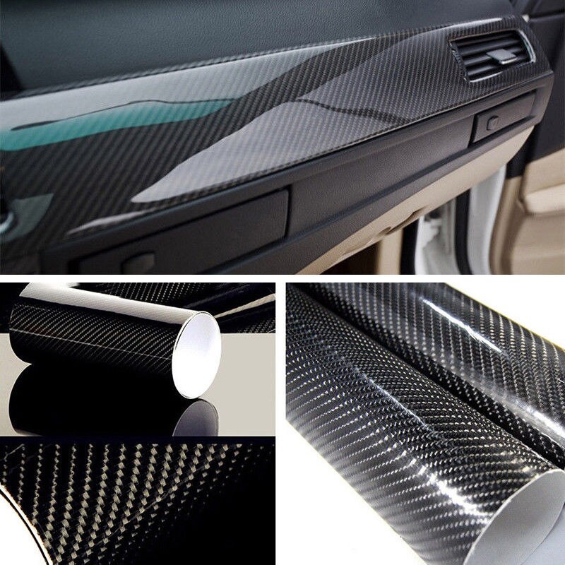 Film Car Sticker Ultra Gloss Glossy Black Carbon Fiber Speaker Surfaces