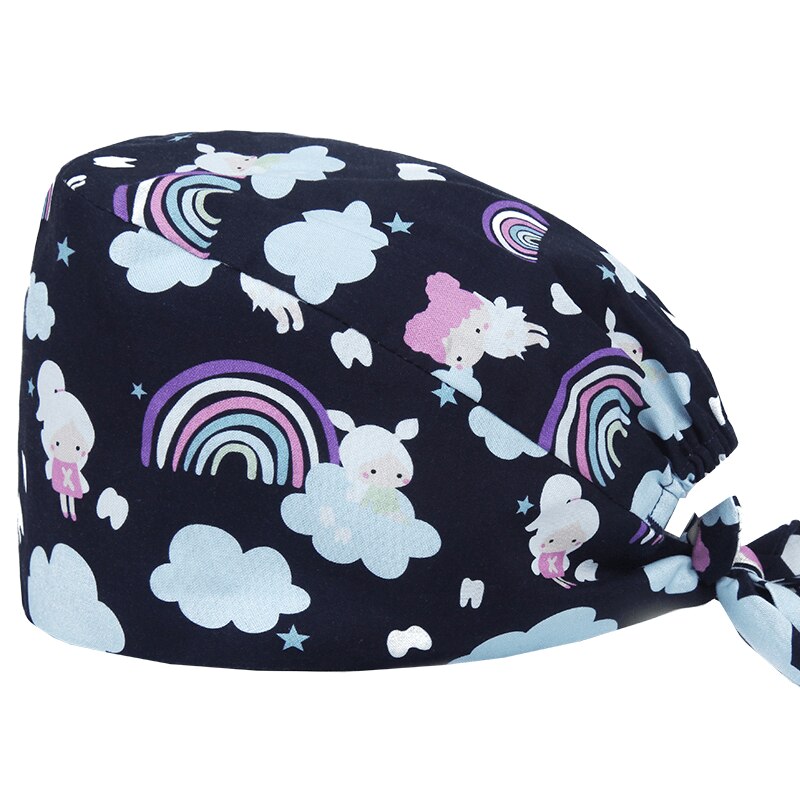 Unisex Surgicals Caps Tanden Print Cap Verstelbare Frosted Cap Laboratorium Pet Shop Frosted Caps Schoonheidssalon Care Winkel Caps: Roze
