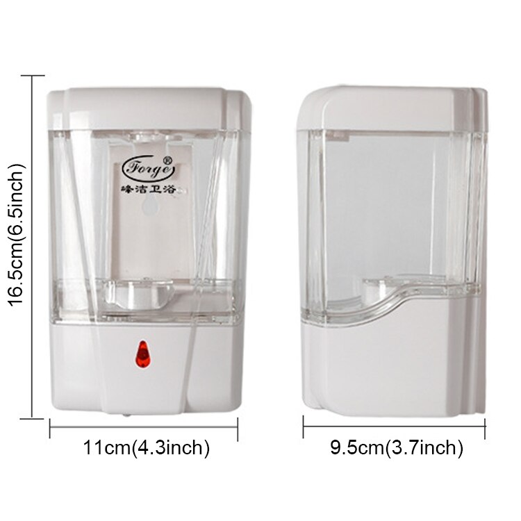 Dispensador automático de jabón líquido de 700ml montado en la pared dispensador automático de coche de inducción para suministros al aire libre de Hotel suministros para el baño del hogar