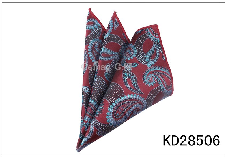 Mænd lommetørklæder hanky til mænd blomstret herre lommetørklæder afslappet jakkesæt firkantede lommetørklæde håndklæder til fest 25 cm x 25 cm: Kd28506