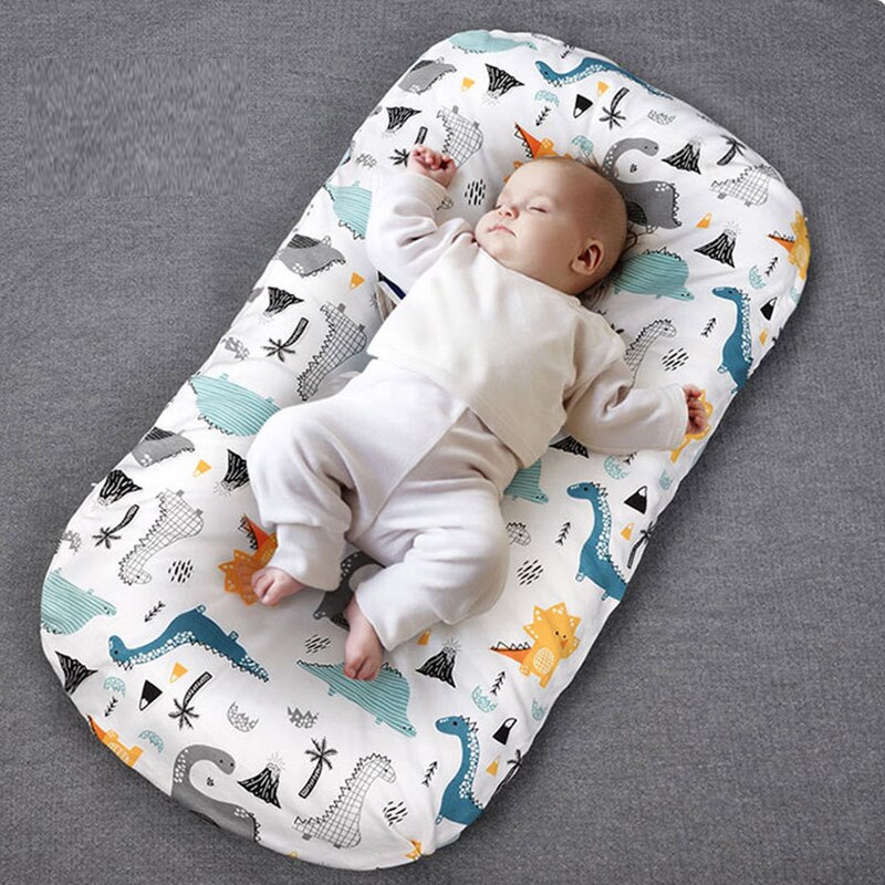 Newborn Baby Lounger Portable Baby Nest Bed for Girls Boys Cotton Crib Toddler Bed Baby Nursery Carrycot Co Sleeper Bed: Dinosaur