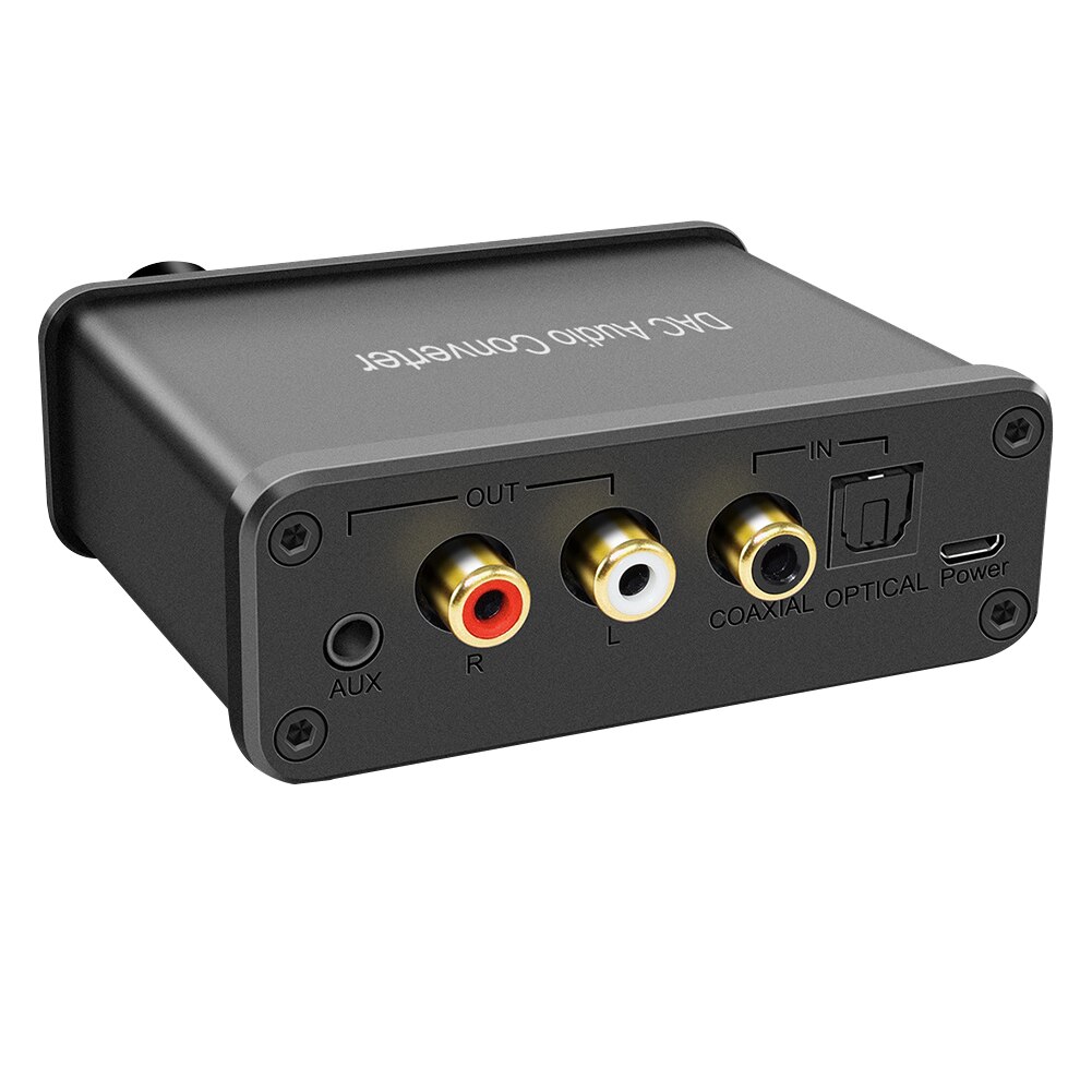 192KHz Accessories Stereo DAC Converter TV HDMI R L SPDIF 3.5mm Volume Control Digital To Analog Aluminum Alloy Cinema Coaxial