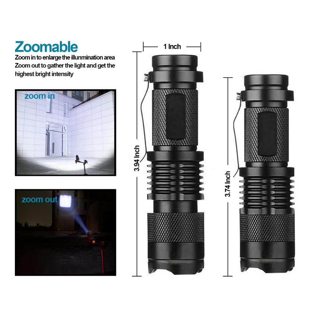 Mini linternas LED linterna súper brillante con cordón, colores surtidos-mejor luz de antorcha Tac para niños