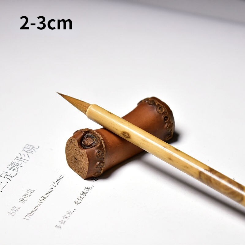 Natuurlijke Bamboe Wortel Brush Pen Rest Chinese Brush Pen Holder Schilderen Kalligrafie Pennen Houder Stand School Briefpapier Leveringen: small