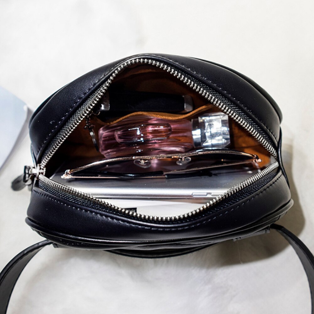 Dame midjepose ensfarget liten rund bag dame liten pute bag messenger bag midje pack