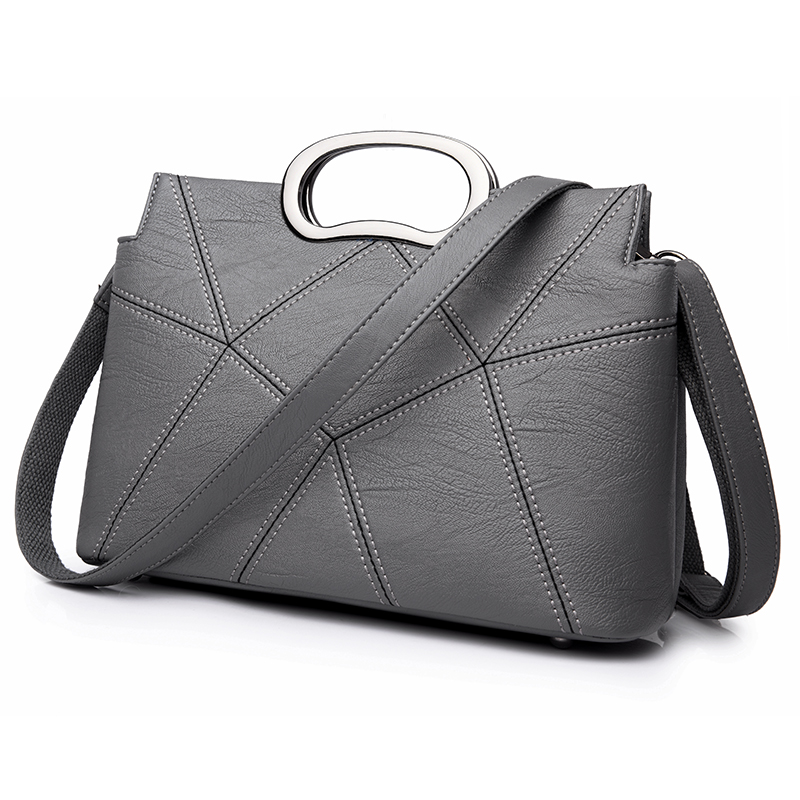 Vrouwen Handtassen Mode Hoge Pu Leer Vrouwen Tas Open Metalen Ring Enveloppen Draagbare Schouder Handtas 3883