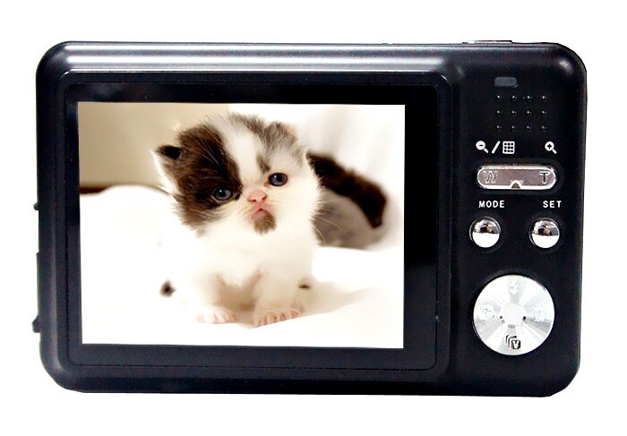 2.7" TFT LCD 720P HD Digital Camera 12MP 5MP CMOS Sensor 4x Digital Zoom Anti-red eye camera With 400mah Battery