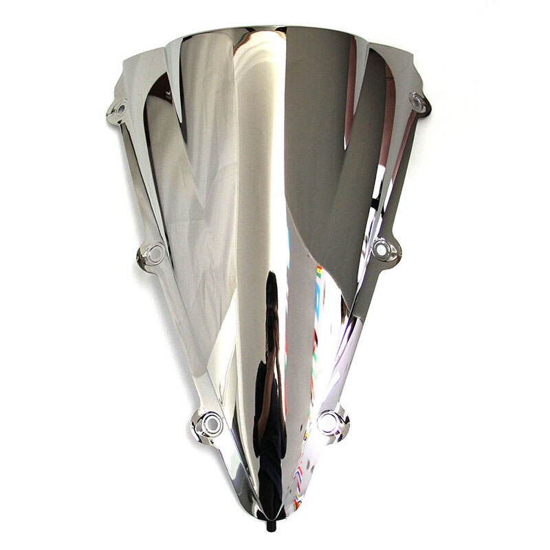 ABS Windscreen For Yamaha YZF-R1 YZF R1 2004 2005 2006 Double Bubble Motorcycle Windshield Iridium Wind Deflectors: Sliver