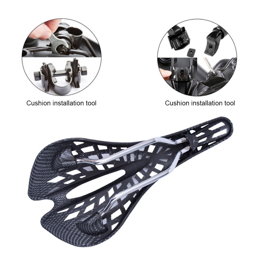 Ingebouwde Zadel Suspension Bike Zitkussen Comfortabele Duurzaam Zadel Fiets Spider Koolstofvezel XD88